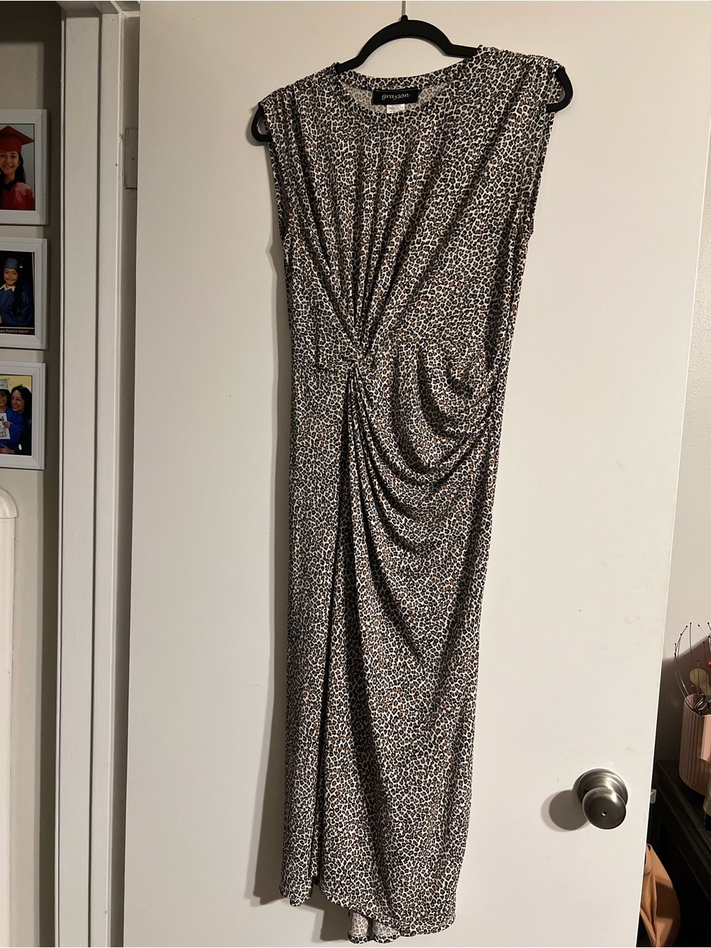 Sleeveless Leopard-Print Twist Maxi Dress - Brand: unknown